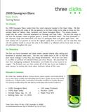 2008 Sauvignon Blanc Fact Sheet